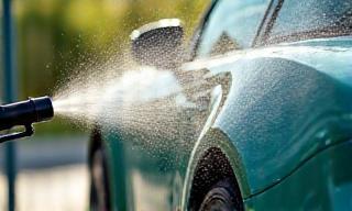 Eco-friendly car wash with low-water spray in Reading
